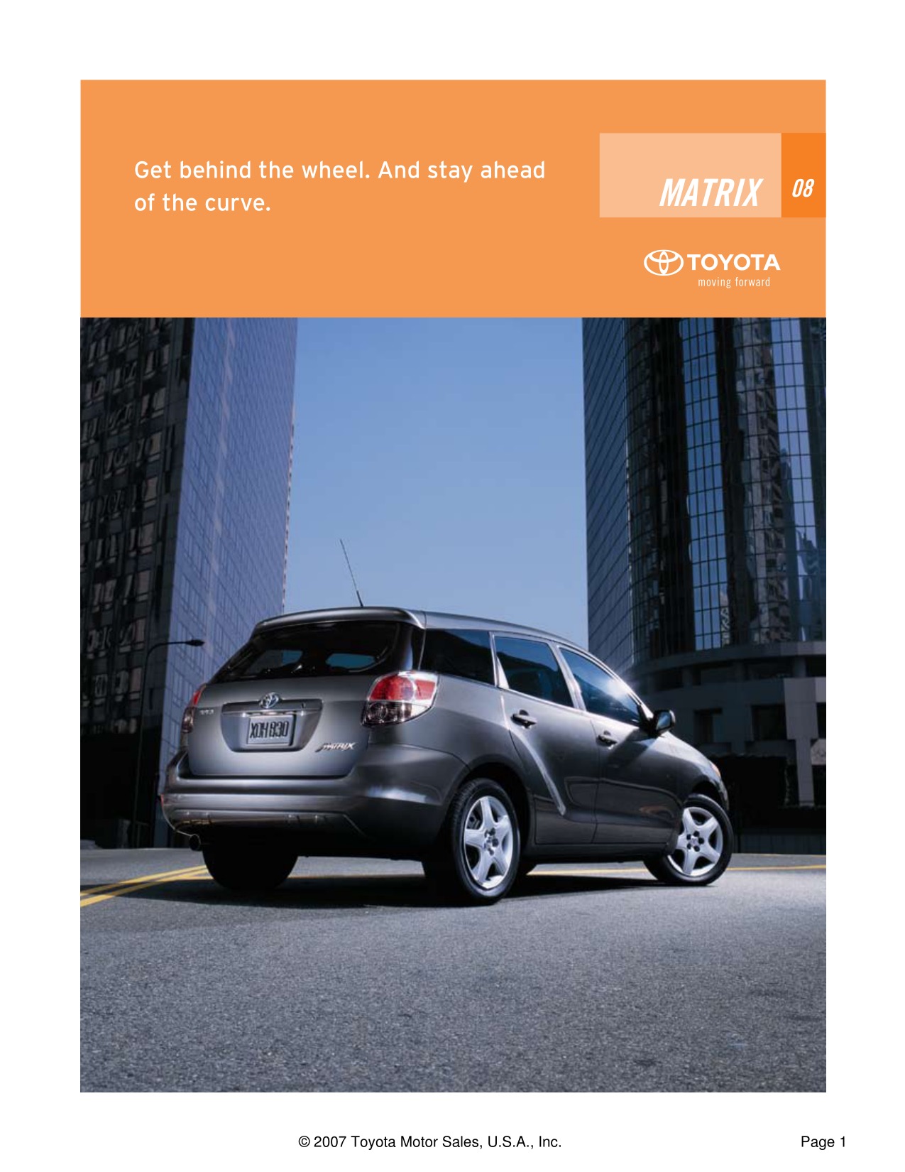 2008 Toyota Matrix Brochure Page 9